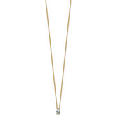 14k 1/4 carat Lab Grown Diamond VS+ F+ Pear Complete 18 inch Four Prong Pendant Necklace